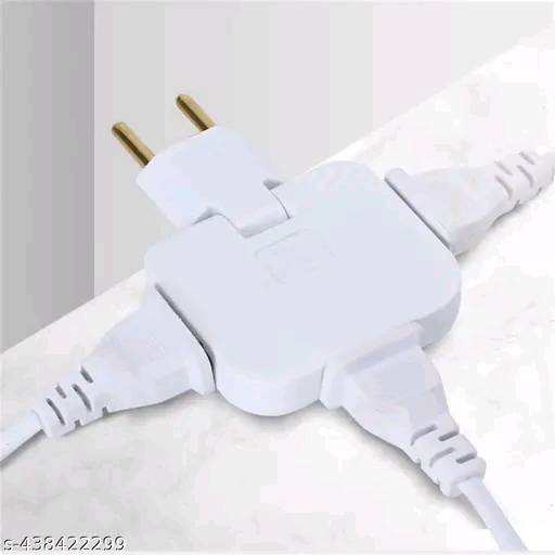 067 - Rotate Plug EU Converter 3 in 1 Rotatable Outlet Extender 180 Degree Extension Plug