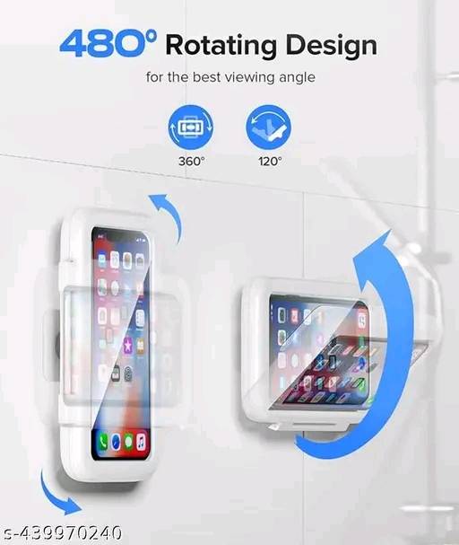037 - Waterproof Shower Phone Holder 360° Rotation Case Anti-Fog Mobile Wall Mounted