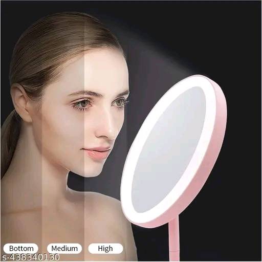 071 - Touch Screen LED Makeup Mirror with Storage Tray 180 Degree Adjustable Touch screen