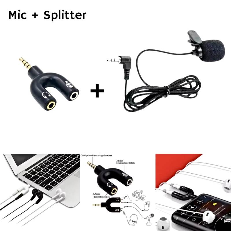 MIC CLIP ON + SPLITER