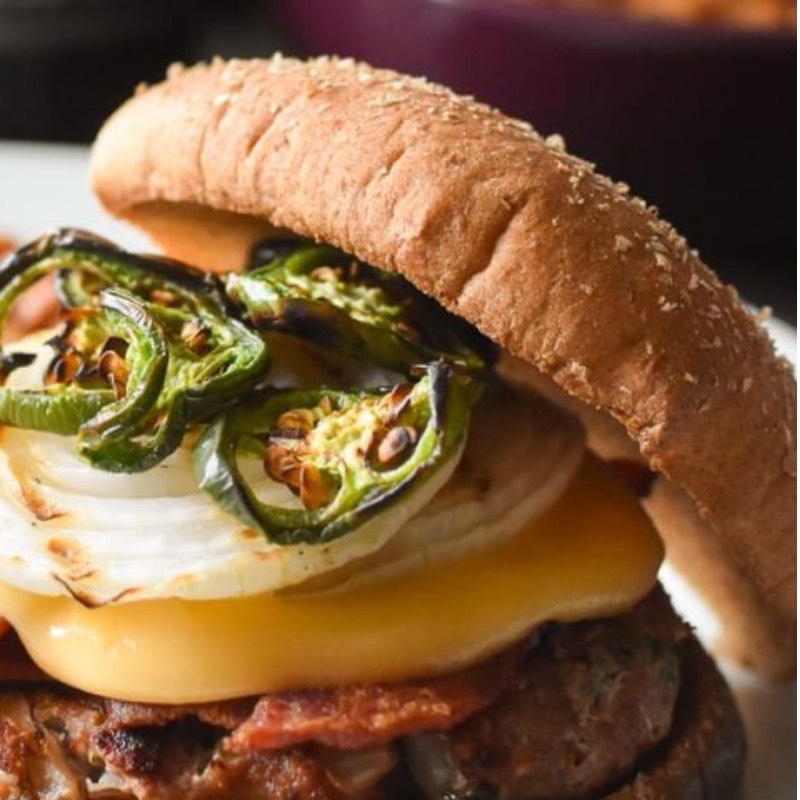 Cowboy Double 1/4 lb Bacon Jalapeño Cheeseburger