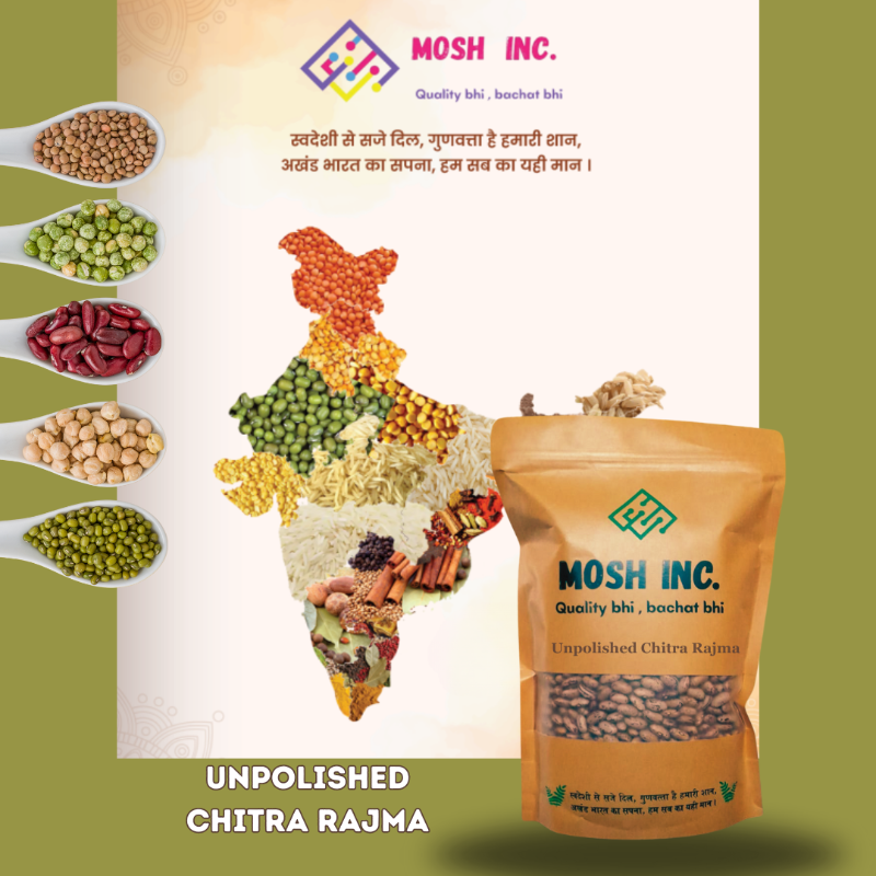 Mosh 100% Sortex Rajma Chitra - 500Gm