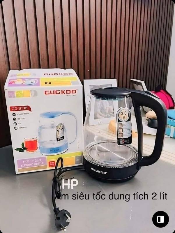 Ấm siêu tốc thủy tinh 2l