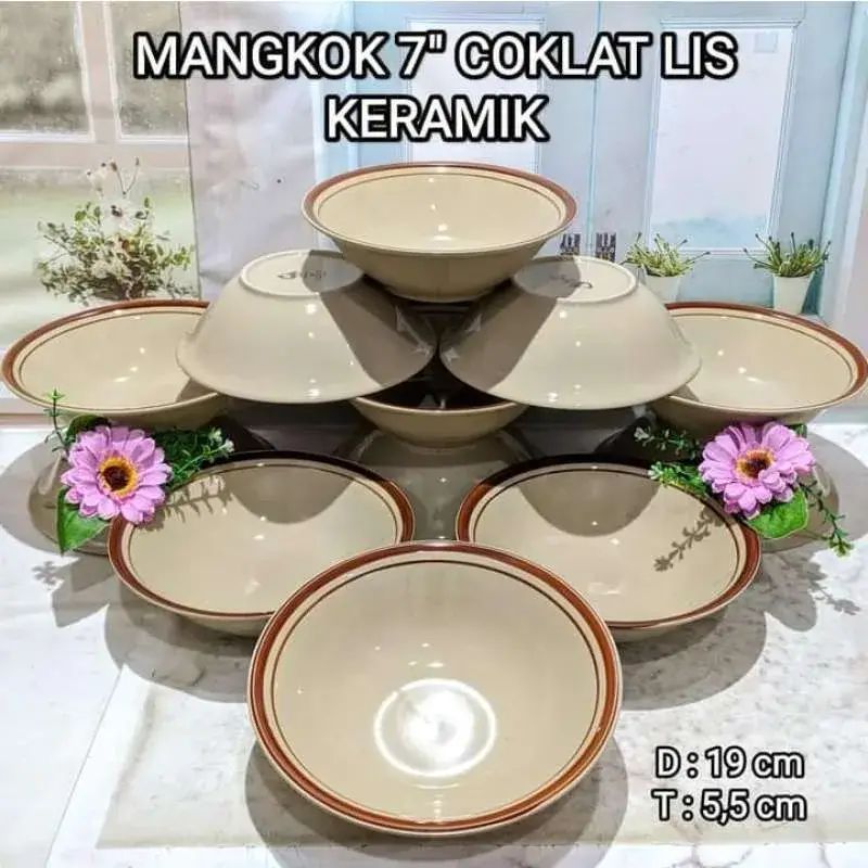 MANGKOK 7 (SOTO) LIST COKLAT