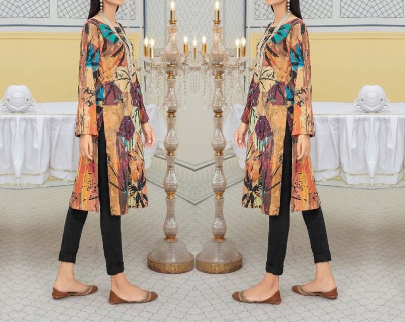 Nazia K Winter Sattan Crystal Kurti 003