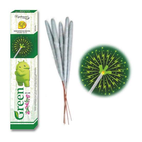 7 cm Green sparklers