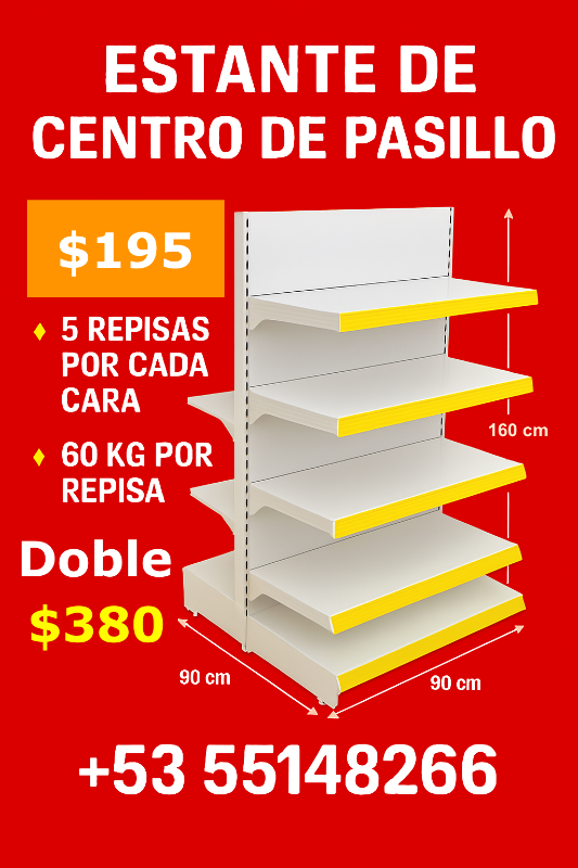 ESTANTE DE CENTRO DE PASILLO