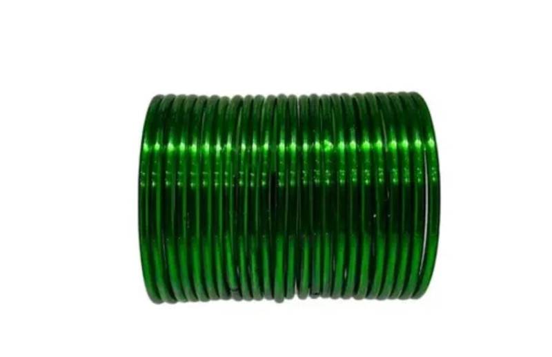 Traditional Green Plain Glass Bangles for Women & Girls (pack of 24)