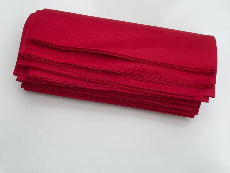 Cotton Blend Red color Unstitched cloth
