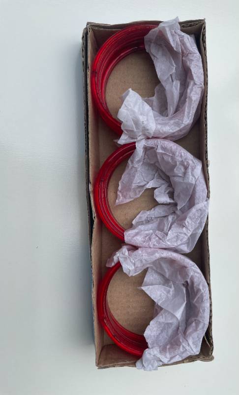 Traditional Red Plain Glass Bangles for Women & Girls (pack of 24)