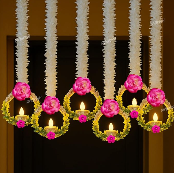 Wall Hangings (LED Lights - NOT Included)- Set of 4, each 20 inch for Home Decoration