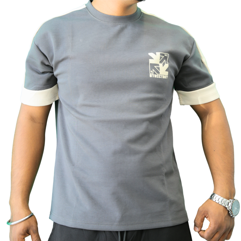 New stylish Men Cautious Inscription Round Neck