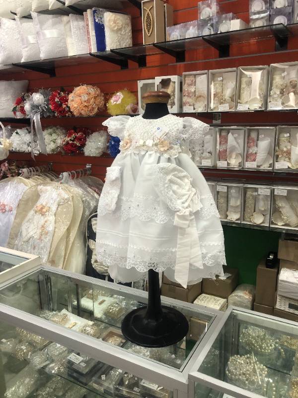 Vestido Mary blanco con colita talla 6 meses