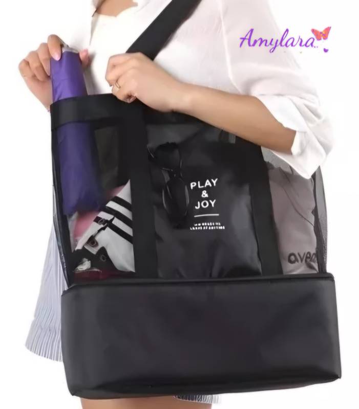 Bolso playero con cooler