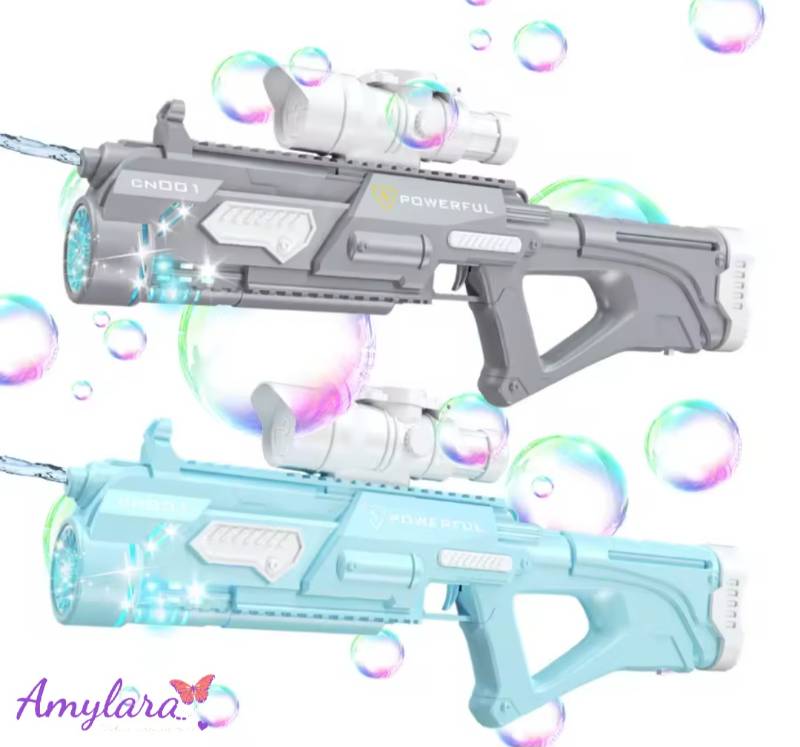 Pistola de agua y burjas