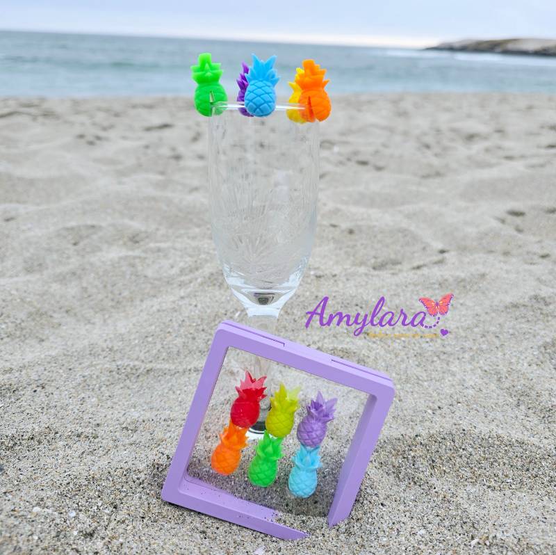 Marcador de Copas y Vasos - Piña 3D (x6)