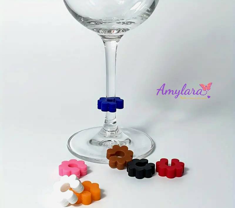 Marcador de Copas y Vasos - Flor 2D (x6)