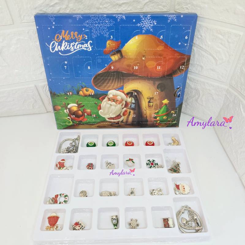 Set de Pulsera - Calendario de Adviento plateado