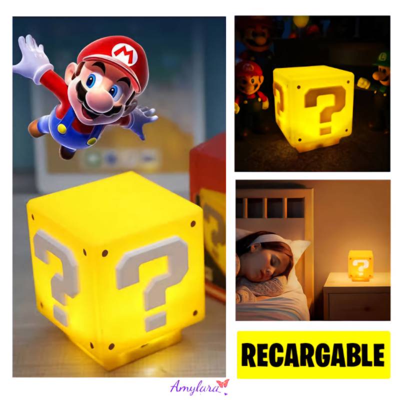 Lámpara Signo de interrogación de Mario Bross