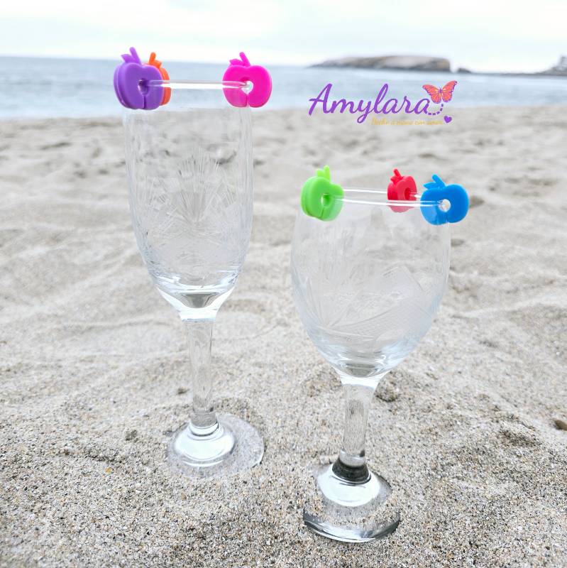 Marcador de Copas y Vasos - Manzanita 2D (x6)