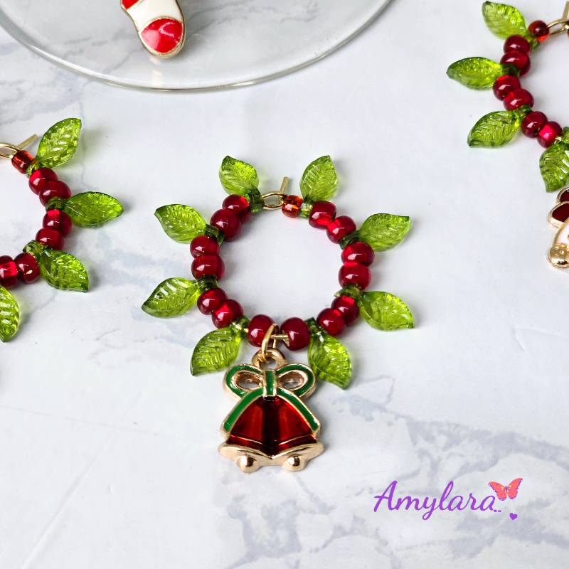 Charms de copas - Navidad dorada (Modelo E)