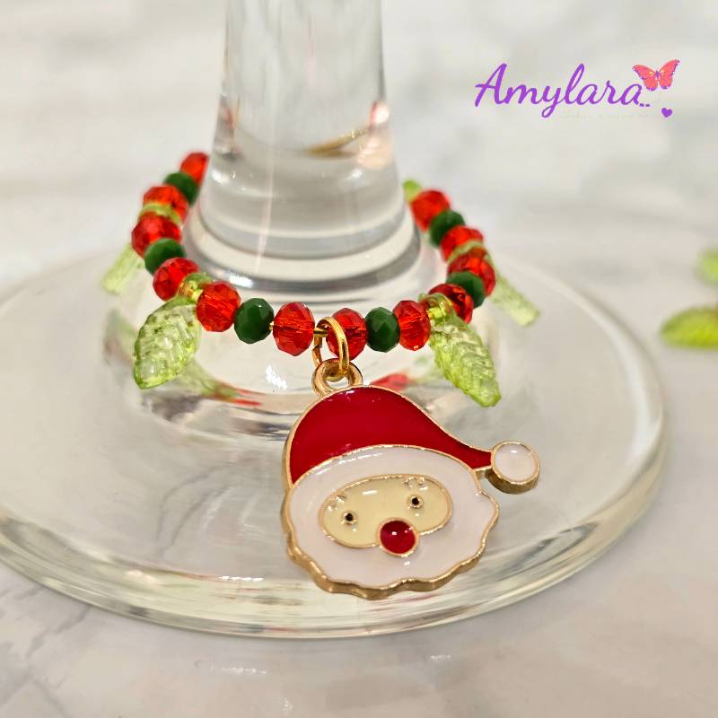 Charms de copas - Navidad dorada (Modelo B)