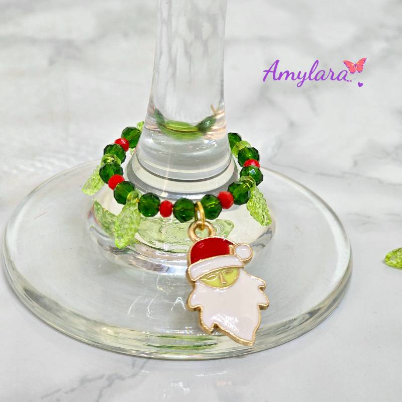 Charms de copas - Navidad dorada (Modelo B)