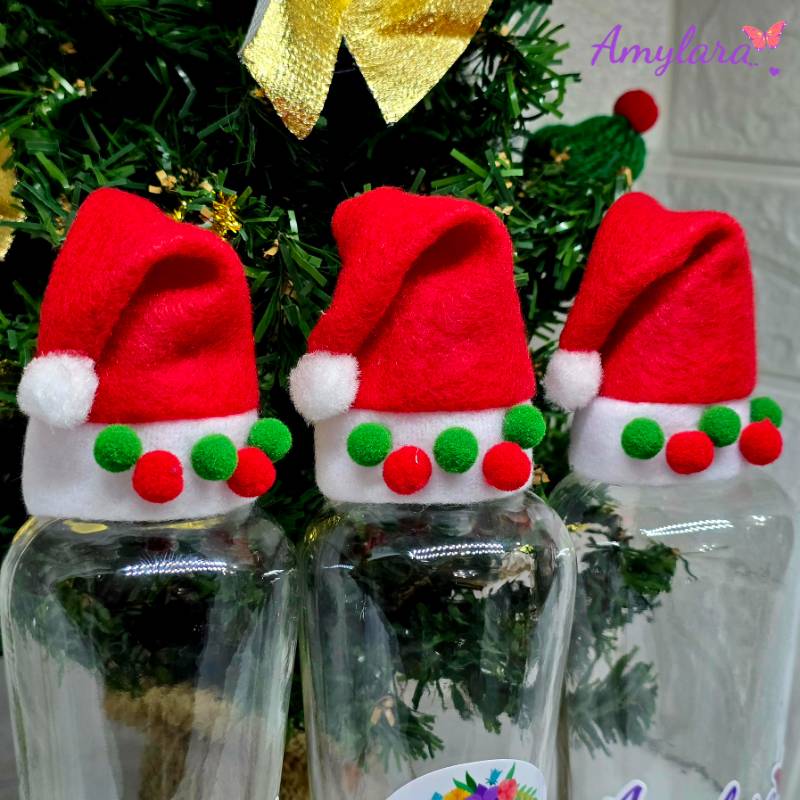 Gorritos navideños para botellas Puntitos (x5)