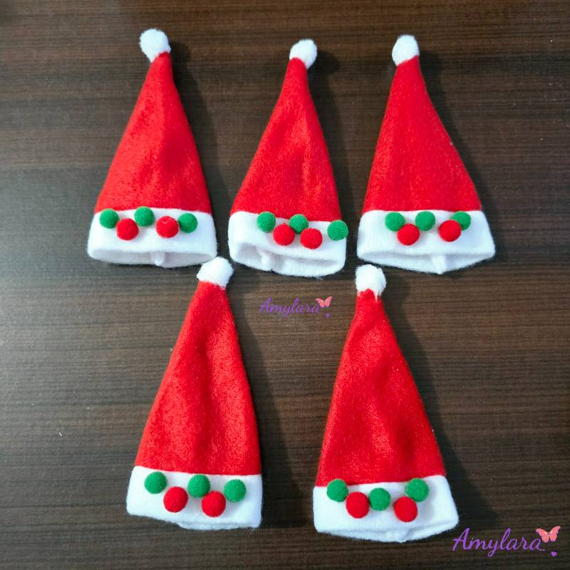 Gorritos navideños para botellas Puntitos (x5)