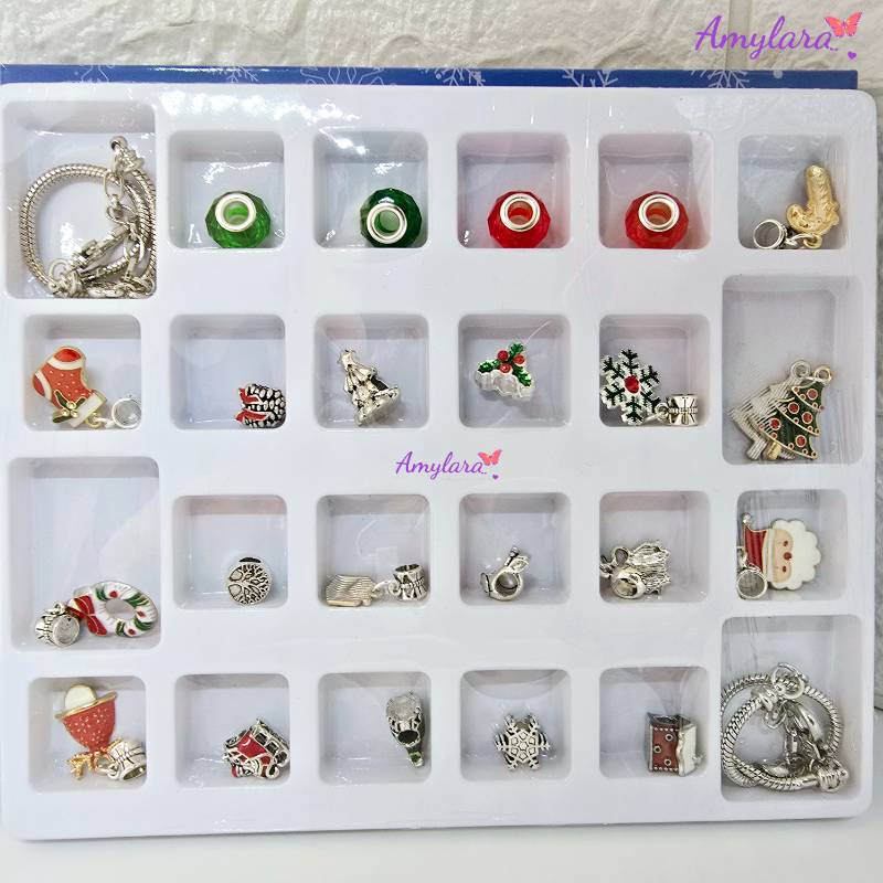 Set de Pulsera - Calendario de Adviento plateado