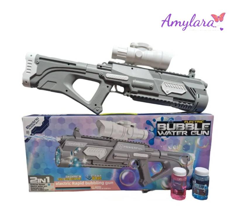 Pistola de agua y burjas