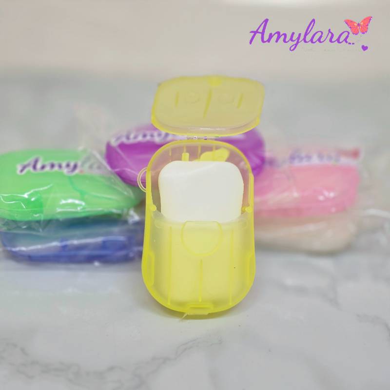 Mini porta láminas de jabones portátil