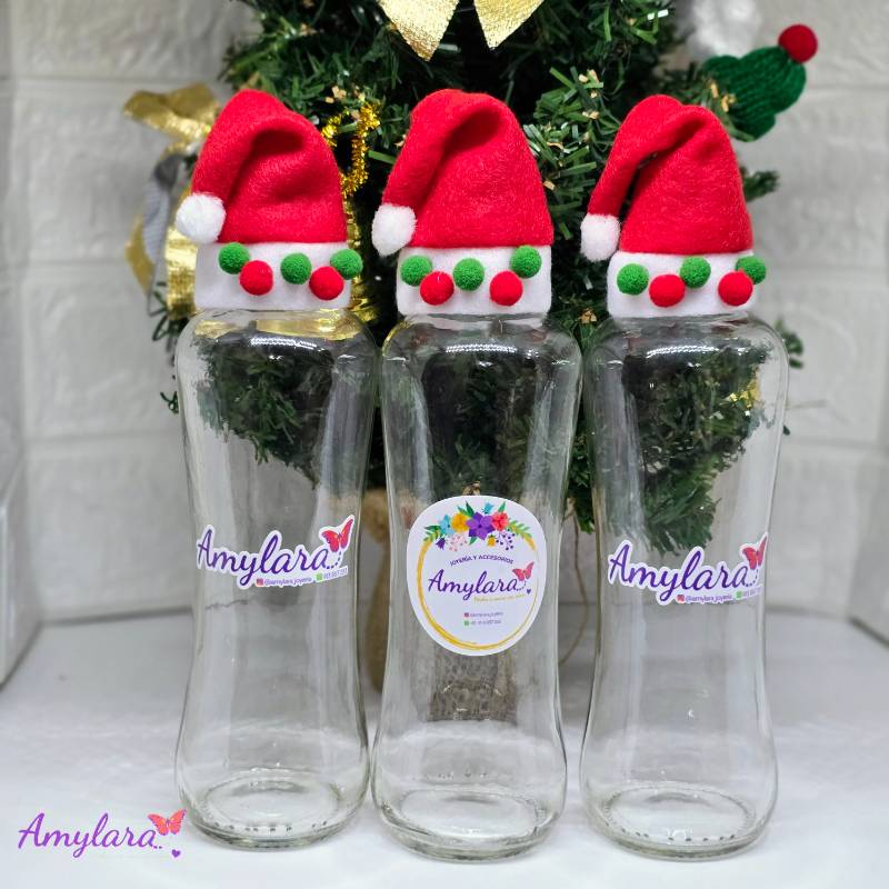 Gorritos navideños para botellas Puntitos (x5)