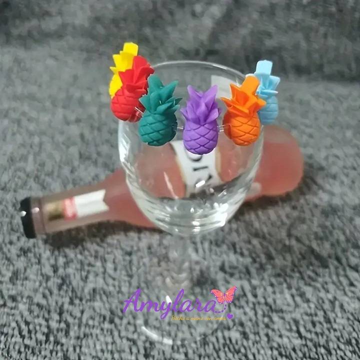 Marcador de Copas y Vasos - Piña 3D (x6)