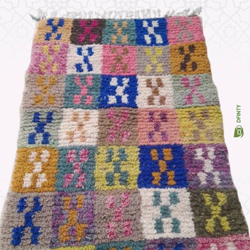 Tapis Moderne Marocain à Motifs Géométriques