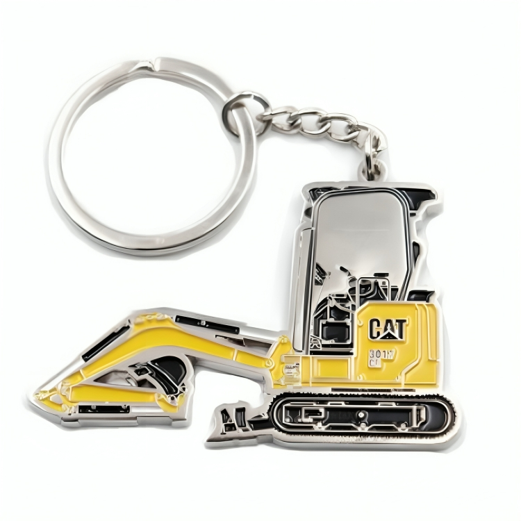 excavator shape bulldozer forklift keychain