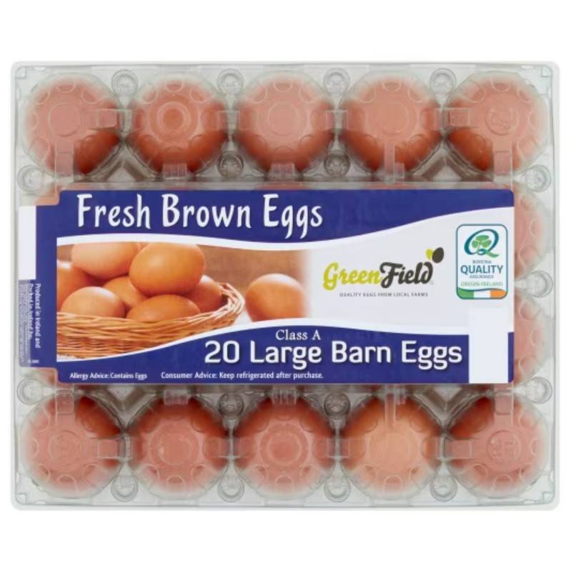 green field brown eggs 20pc