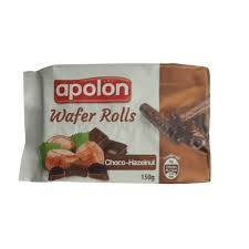 Apolon wafer rolls choco-hazelnut 150g