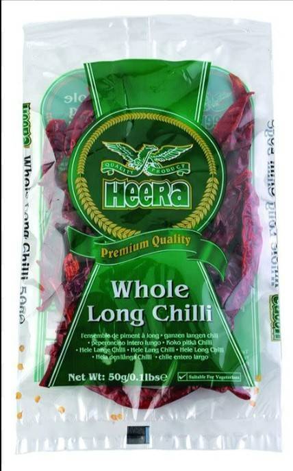 Heera Whole Long Chilli 50gm