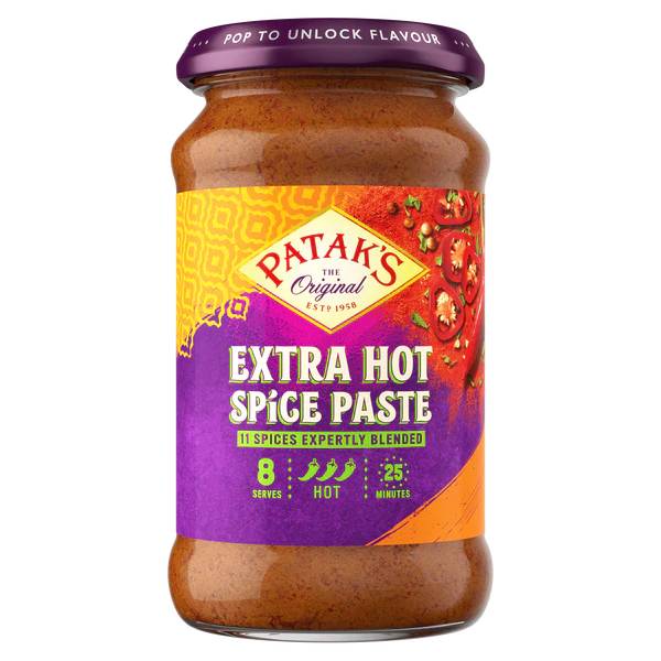 pataks extra hot spice paste 283g
