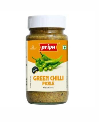 Priya Green Chilli Pickle WoutG 300gm