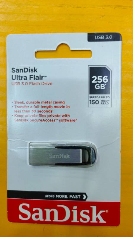SanDisk Ultra Flair 256GB USB 3.0, Upto 150 Mb/s Metal Body Pendrive