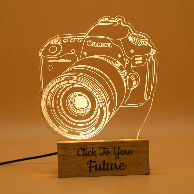 Personalized Camera 3D Illusion Acrylic led lamp Night lamp
