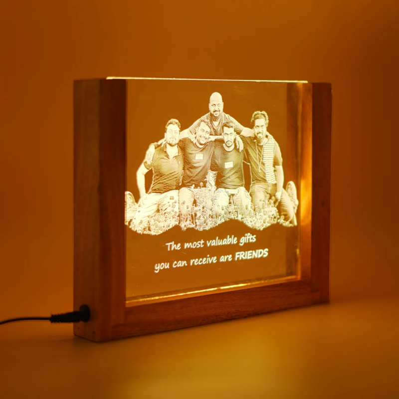 Customize Photo Engraved Night Lamp - Friendship Day Special