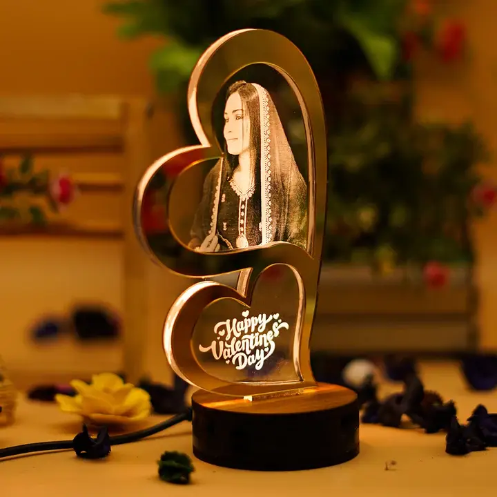Dual Heart 3D Lamp Valentine's Day Special