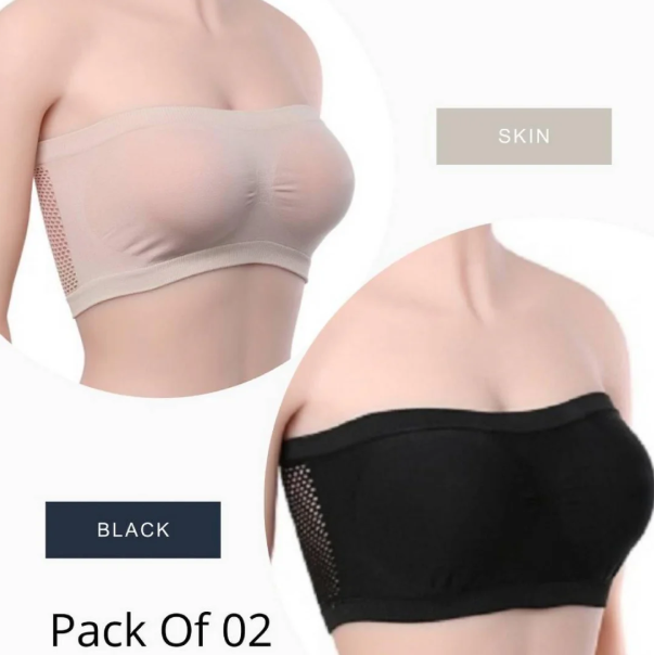 Strapless Bras for Women Comfy Non Padded Bra for Girls in Black  and Skin | Women Glow