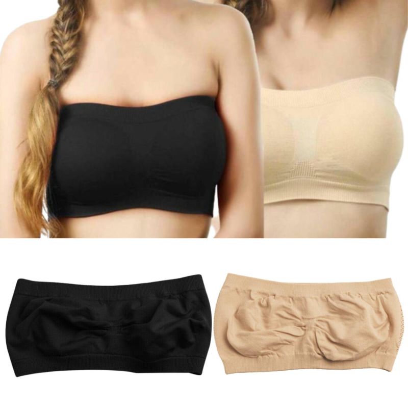 Strapless Bras for Women Comfy Non Padded Bra for Girls in Black  and Skin | Women Glow
