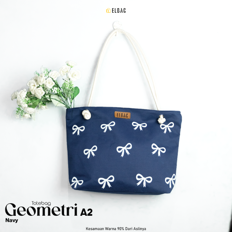 GEOMETRI TOTEBAG A2 (Navy)