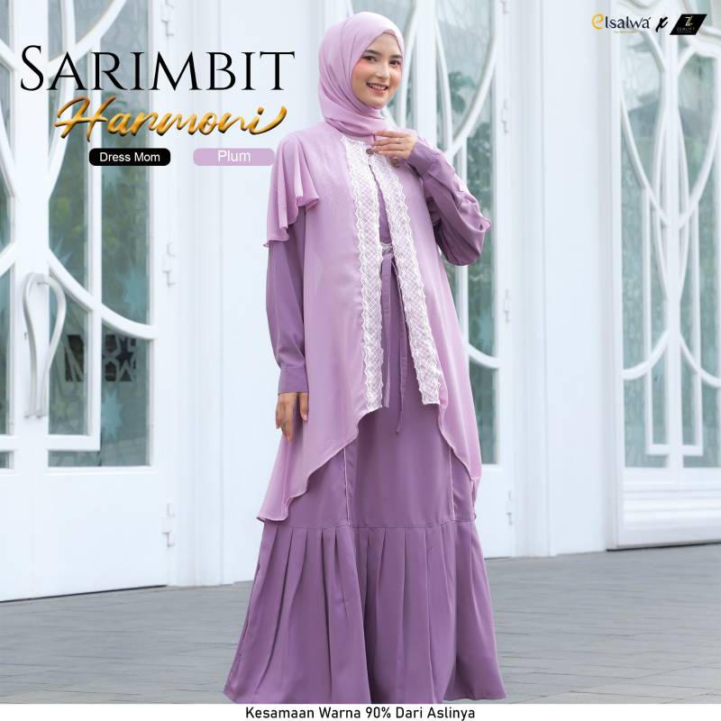 Sarimbit Harmoni dress Mom (Dress + Outer) Plum