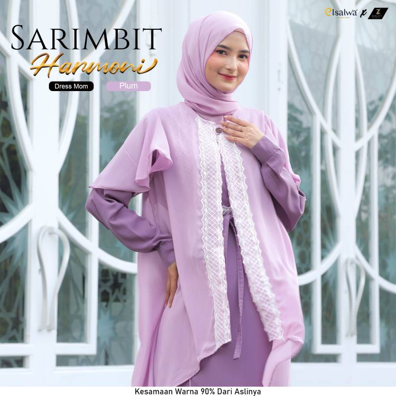 Sarimbit Harmoni dress Mom (Dress + Outer) Plum
